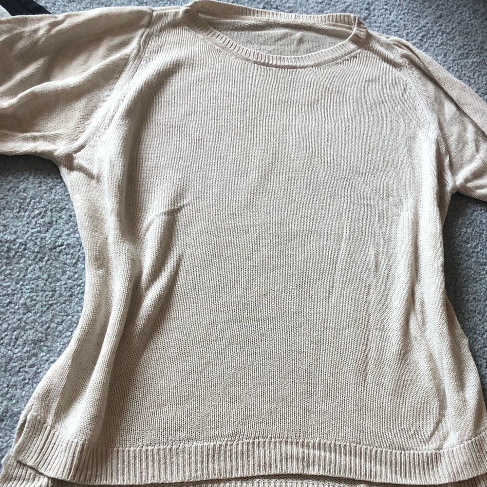 Brandy Melville Crew Neck Beige Sweater
